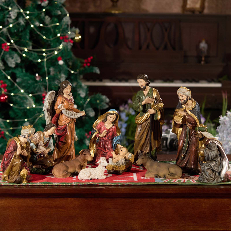 Christmas Nativity Set, 21cm H x 43cm W x 25cm D