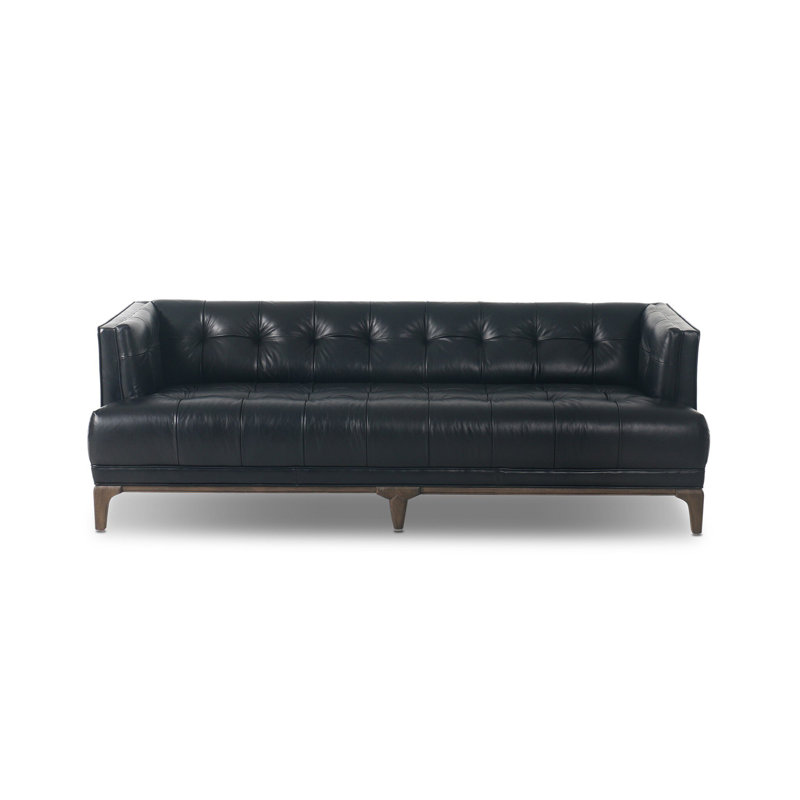 Dylan Sofa-78"-Rider Black, Rider Black Genuine Leather