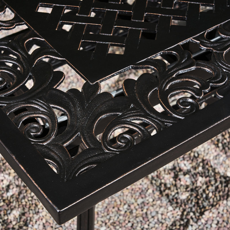 Table de salle à manger extensible pour patio - Aluminium fini cuivre. Idéal pour le jardin, le porche ou la terrasse. Couleur naturelle, style élégant. Structure extensible et brillante. Caractéristiques pratiques.