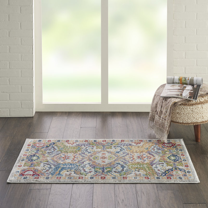 Hitton Blue/Red/Yellow Rug, Runner 71 x 244cm