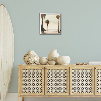 «Surfer with Tropical Palms», art giclée par Noah Bay