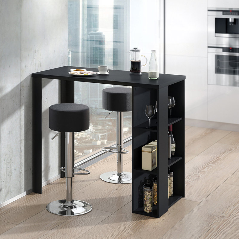 Karile 120 cm Bar Set Bar Cabinet, Black