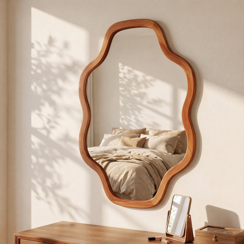 Miroir mural 24 "x 36", 24 po x 36 po, Brun jaunâtre