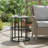 Modern Ceramic Tile Accent Table with Durable Iron Frame