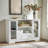 Denault Modern Farmhouse Sideboard with Glass Doors & Drawer