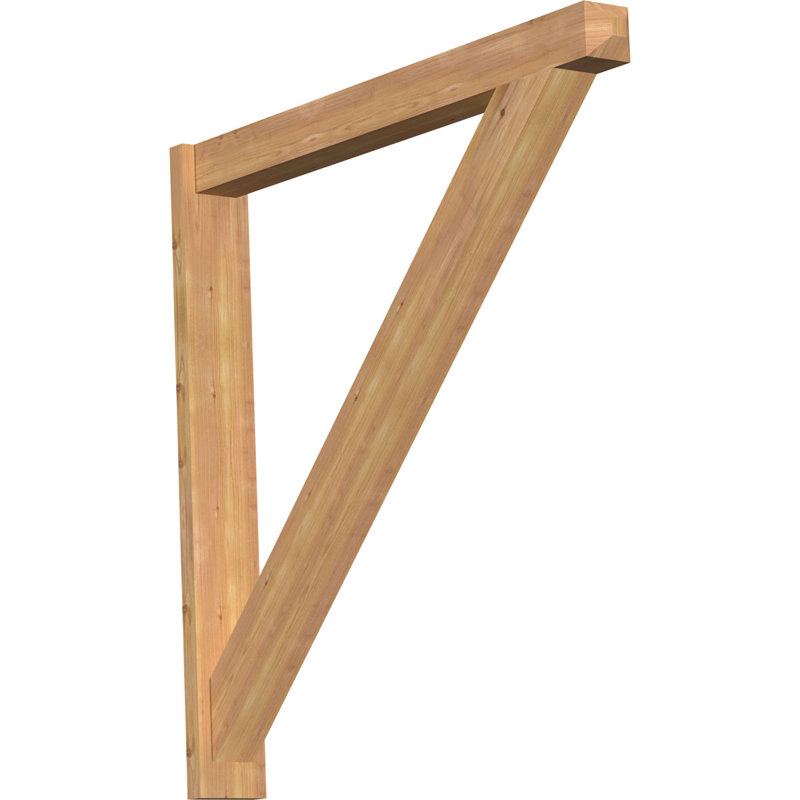 Artisan traditionnel en bois rustique, Cèdre rouge de l'Ouest l 5 1/2 po (lisse), P 46 po x H 46 po