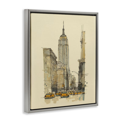 Cadre flottant contour NY City Lines, design par Svetlana Aleynikova