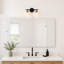 Applique murale contemporaine à 2 lumières à intensité variable pour meuble-lavabo contemporain noir