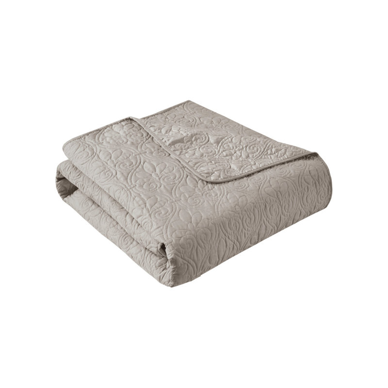 Jeté matelassé surdimensionné 60 po x 70 po, Kaki