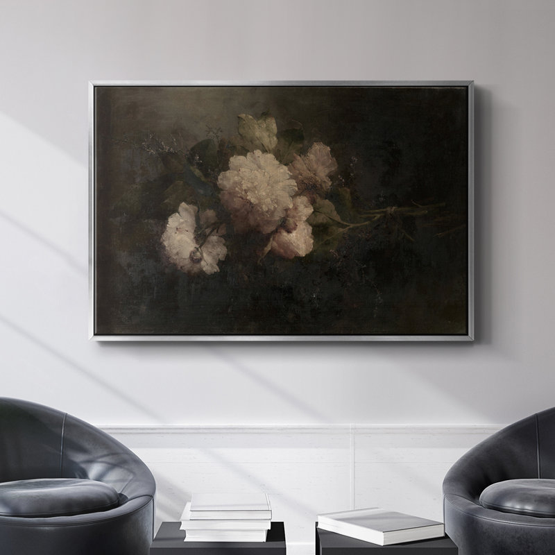 Botanique rétro - XXXIX - impression, H 17 po x l 25 po x P 2 po, Toile naturelle avec cadre flottant