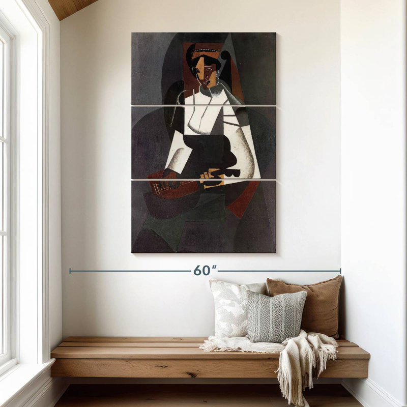Avery, femme avec mandoline, H 50 po x l 32 po