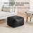 Florence 16" Black Upholstered Pouf Ottoman-117301682