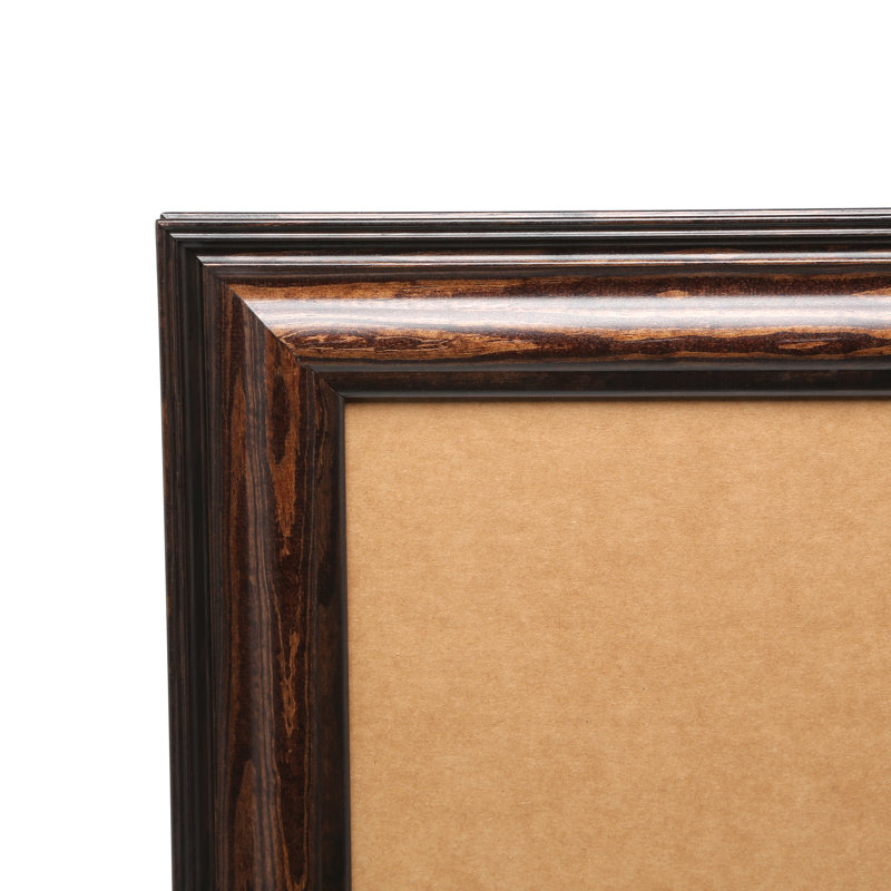 Cadre photo simple en bois véritable vieilli, Noyer américain, 20 po x 30 po