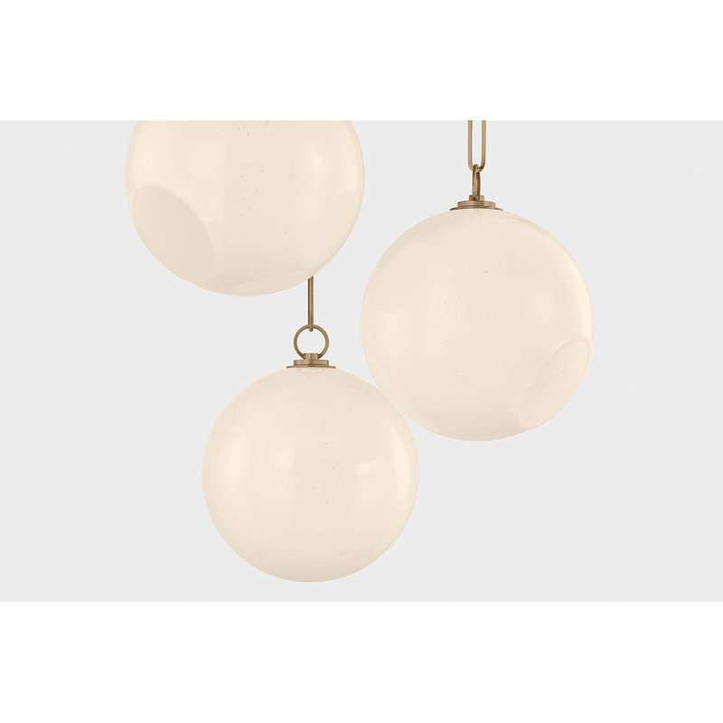 Troy Lighting Bramble Chandelier in Patina Brass, 14.25" H x 26" W x 26" D, 3 Lights