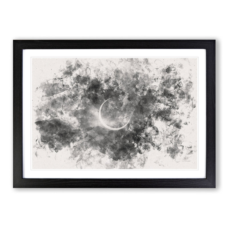 Eclipse Of The Moon - Picture Frame Painting, Black Framed, 40cm H x 60cm W x 2cm D