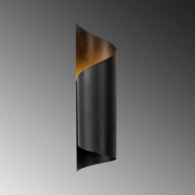 Modern Black Wall Lamp, Industrial Design, 13.8 x 6.3 x 13.8 inches | Durable Iron Body, E27 Socket (Max 40W) | IP20 Rated, Perfect for Scandinavian & Novelty Decor | Stylish Lighting for Living Room, Bedroom, or Office Spaces