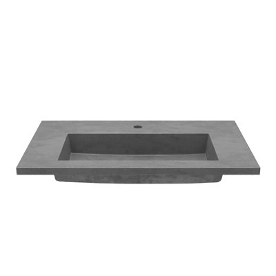 Plateau de meuble-lavabo en béton avec lavabo 36,5 po Capistrano