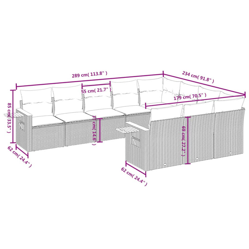 Vidaxl Garden Sofa Set