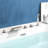 Deck Mount Roman Tub Faucet Set Waterfall High Flow Bathtub Faucets-109575927