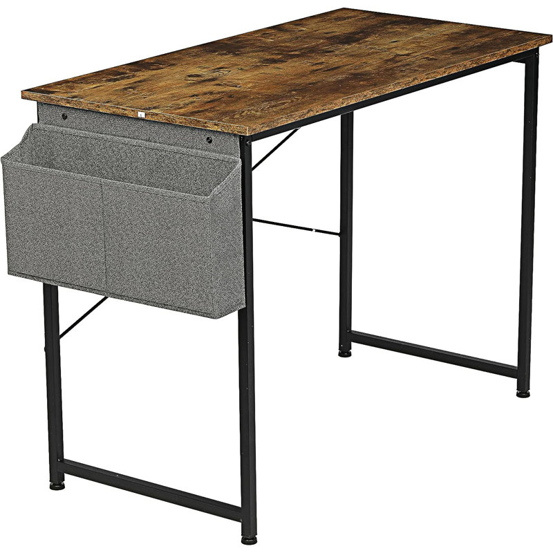 Bureau d'ordinateur, table d'écriture, table de travail de style simple et moderne avec sac de rangement