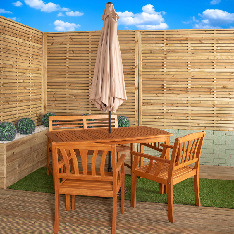 Cofield Rectangular 6 - Piece 4 - Person Outdoor Table Set, Beige