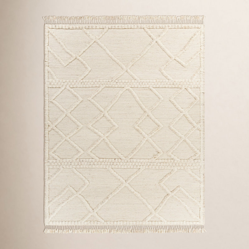Hand Knotted Wool Moroccan Area Rug, Rectangle 8' x 10'