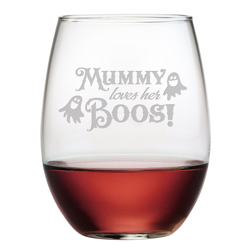 Verre à vin sans pied 21 oz. momie adore son boos