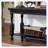 Rustic Style Antique Black 1pc SOFA TABLE Open Bottom Shelf Plank Style Table Top