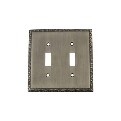 Egg and Dart 2-Gang Toggle Light Switch Wall Plate