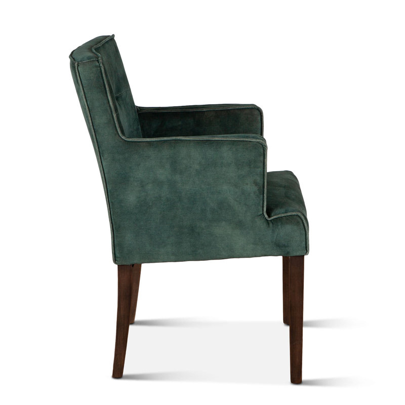 Avery Tufted Armchair, Green Velvet