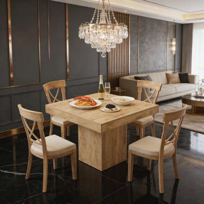 Table de salle à manger carrée, table de salle à manger moderne