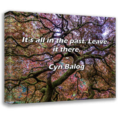 Cyn Balog Citation: Tout est dans le passé. Laissez-le là.