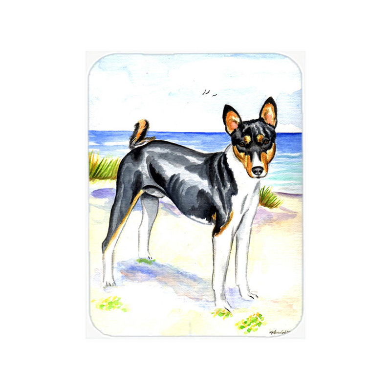 Basenji at the Beach Glass Cutting Board