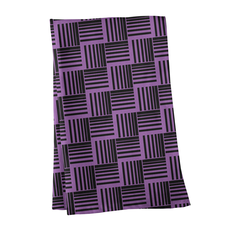 Jaya Tea Towel Kitchen Towel, Purple/Black, Cotton Twill