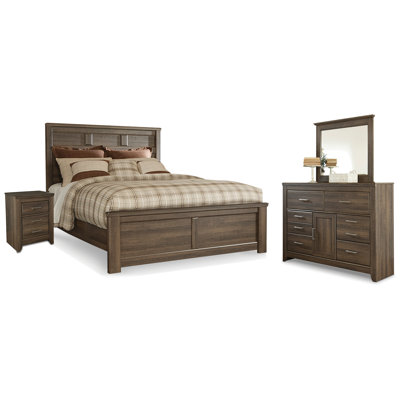 Juararo Queen Panel Bed, Dresser, Mirror and Nightstand