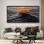 Vague dorée au coucher du soleil, art mural sur toile - Photographie océan dramatique pour espaces côtiers ou nautiques-116517471-116517472