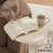 Round Chair + Crescent Storage Stool - Camel