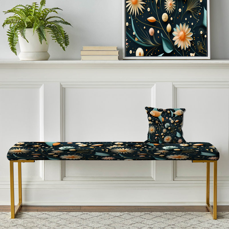 Banc rembourré éclectique Black Fish Coastal Eclectic