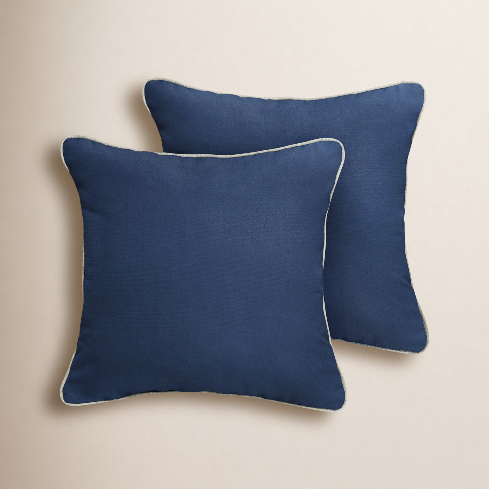 Estrada Indoor/Outdoor Throw Pillow, 22" x 22", Navy