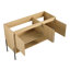 Meuble-lavabo élégant avec lavabo en résine et structure en bois massif multicouche