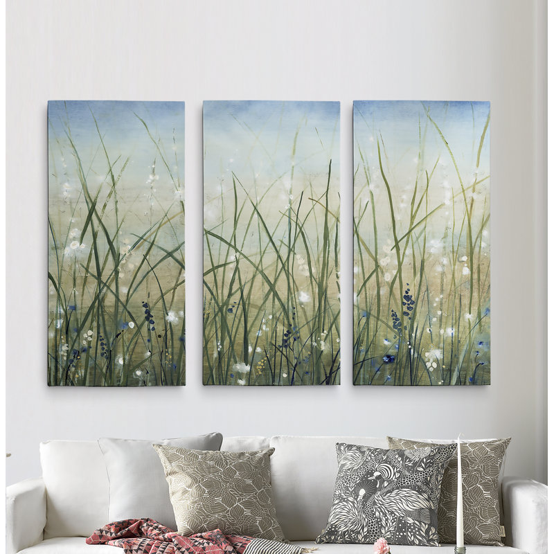 A Premium Bliss II - ensemble de 3 reproductions sur toile, H 24 po x l 36 po x P 1,5 po