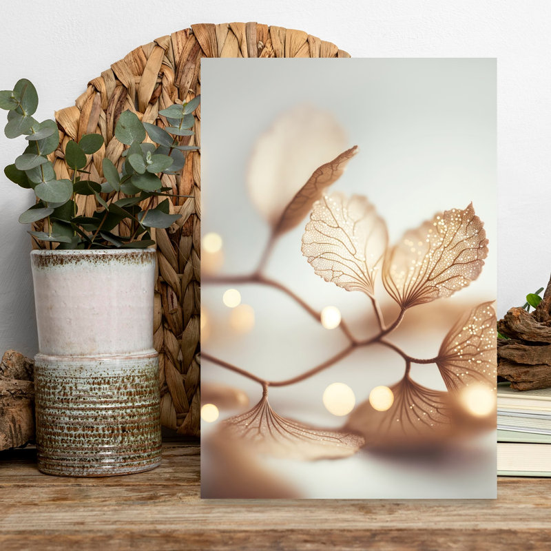 Fragile Elegance Contemporary Delicate Elegant Nature Architecture Wall Art Print 1 Piece Wrapped Canvas Wall Art