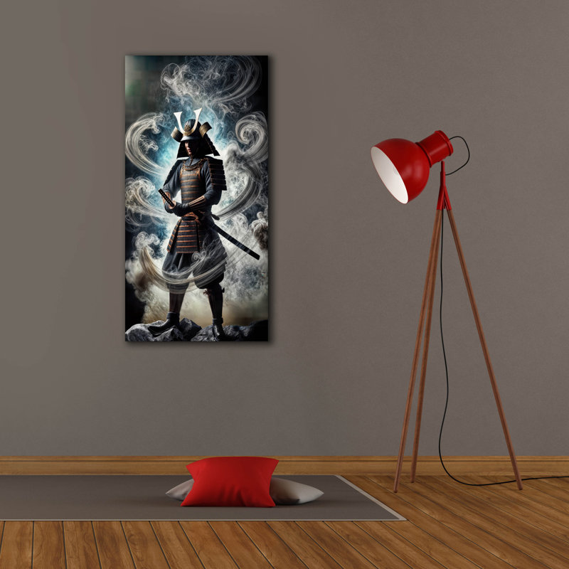 «Samurai» par Rey Klimt, art mural sur toile, H 40 po x l 20 po