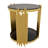 Modern Black Mirror End Table
