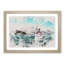 Boat on the Lake in New Zealand - Picture Frame Graphic Art Print-56871227-56871230