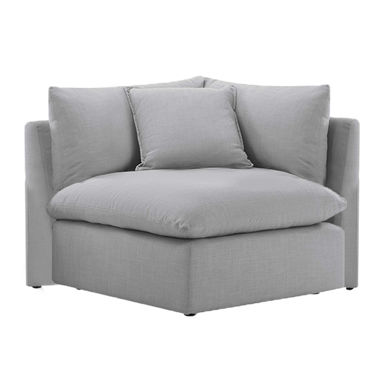 Annabella Corner Accent Chair, Effie Gray Performance Weave