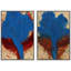 Art mural abstrait, ensemble de 2 reproductions d'art encadrées sur toile-118759693-118759692