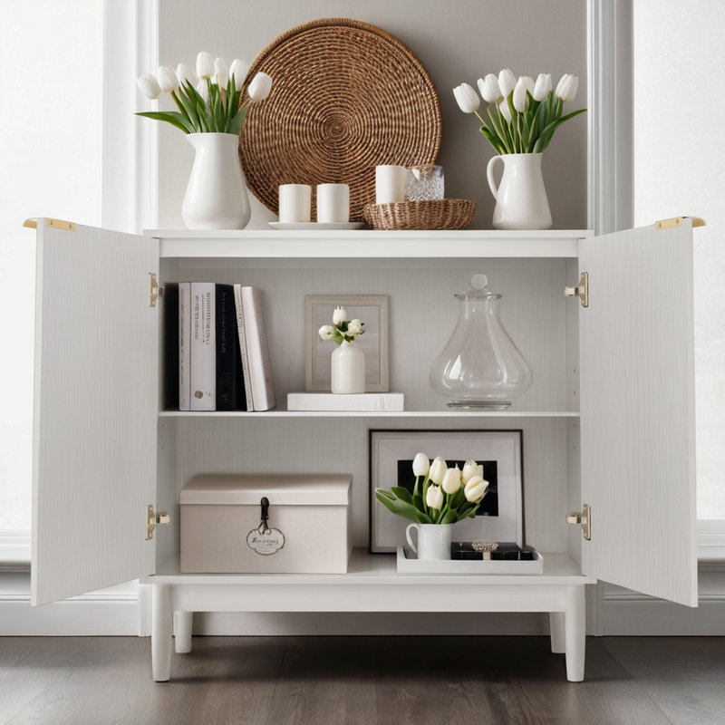 Grazyna Fluted 2-Door Sideboard, White
