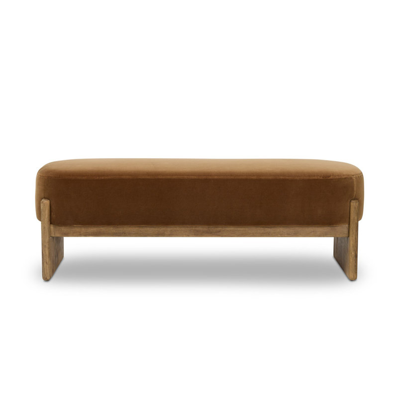 Kirby Accent Bench- 60"-Solema Cream, Distressed Natural, Surrey Ochre