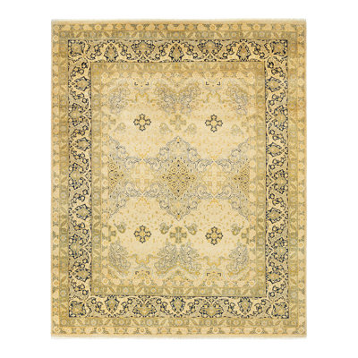 One-of-a-Kind 8' 2" X 10' 2" 2010s Wool Area Rug in Ivory